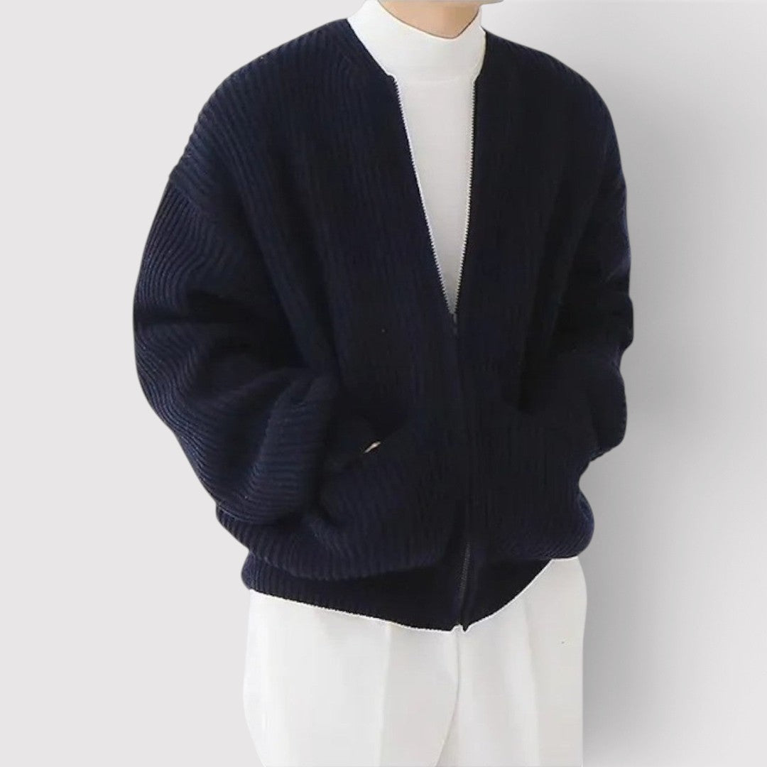FUMIHIRO プレミアムジップニットセーター