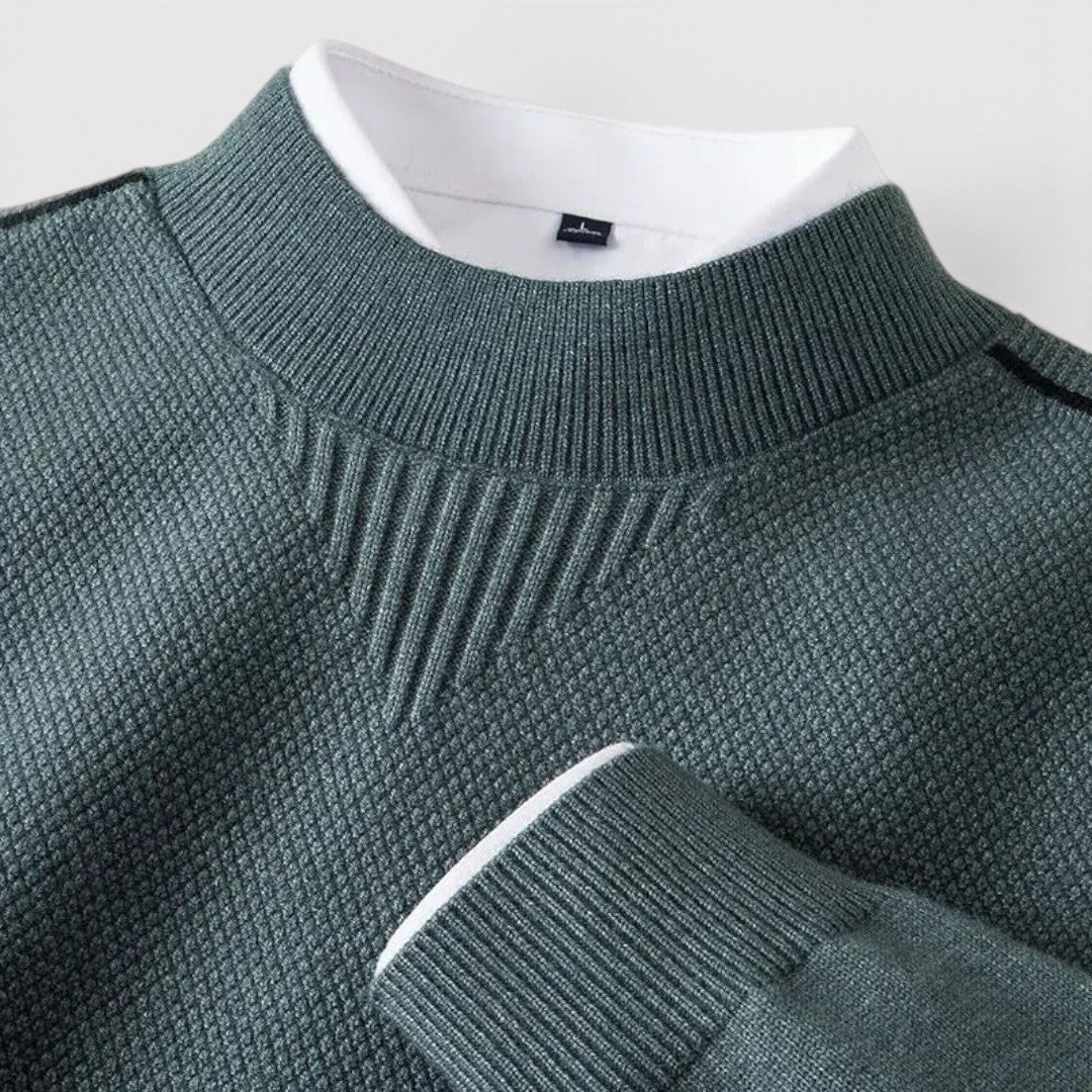 SAMMY テクスチャード加工のクルーネックセーター