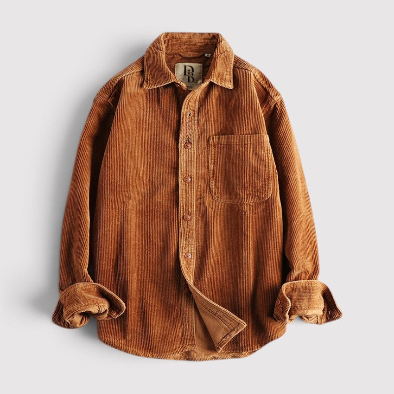 MARCIEL 長袖コーデュロイシャツ