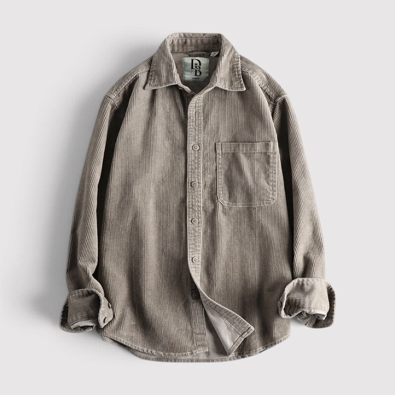 MARCIEL 長袖コーデュロイシャツ