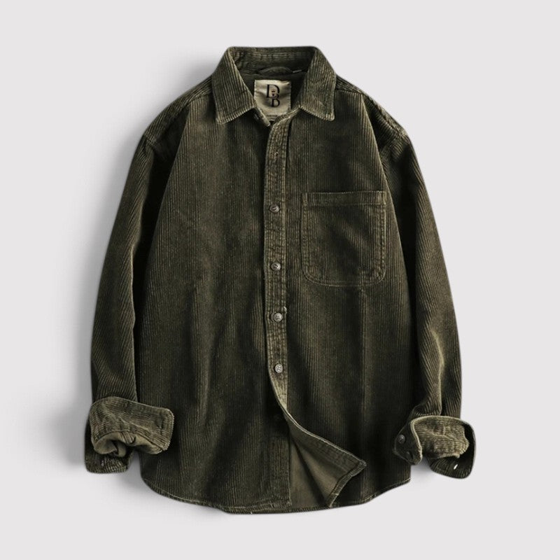 MARCIEL 長袖コーデュロイシャツ