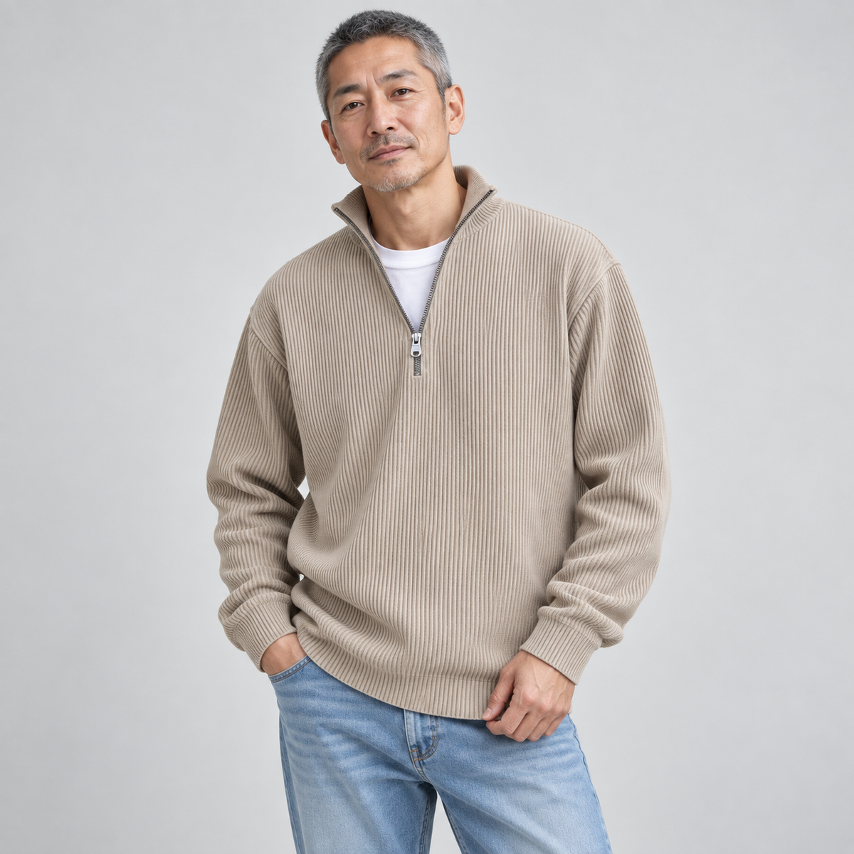 AKIHIKO ラグジュアリーなカジュアル・セーター