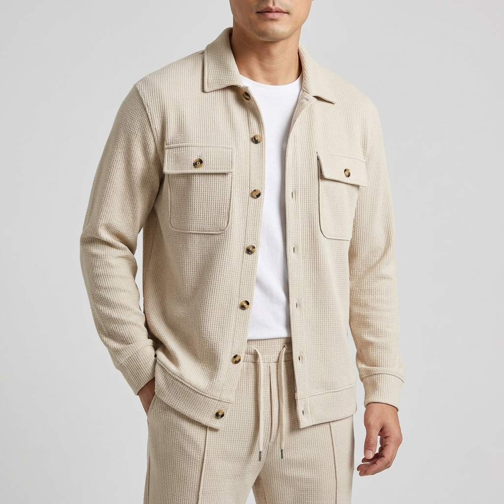 GIDEON 軽やかなワッフルニットのセット