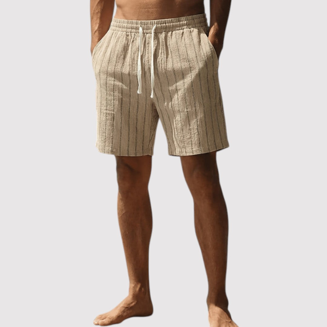 MARNIX 通気性抜群のストライプ柄ショートパンツ