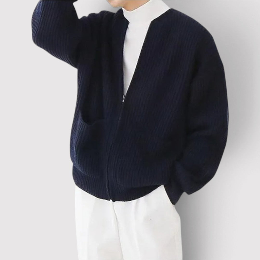 FUMIHIRO プレミアムジップニットセーター