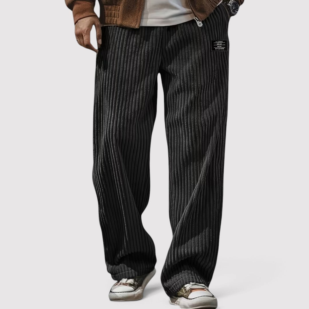 MEKARO 着心地の良いリブ編みのパンツ