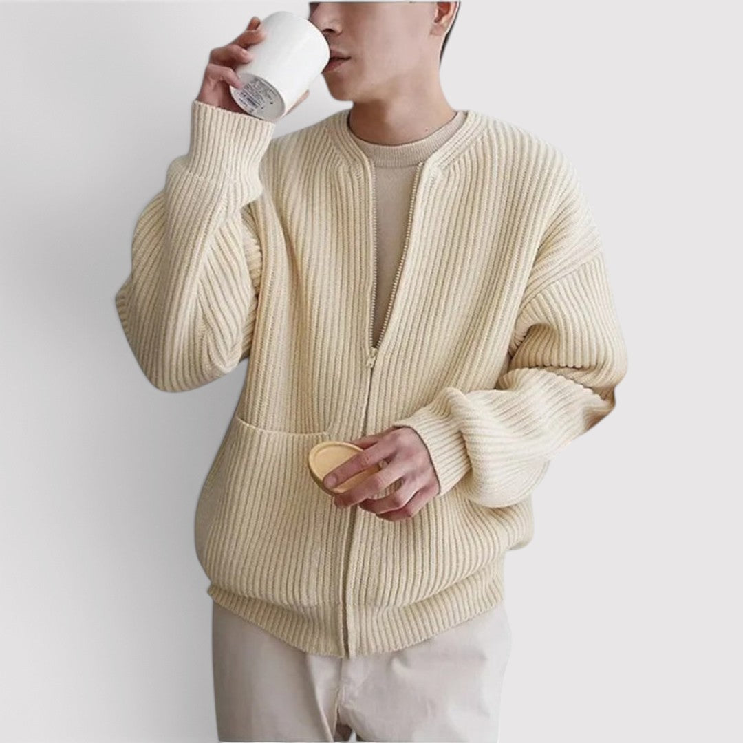FUMIHIRO プレミアムジップニットセーター