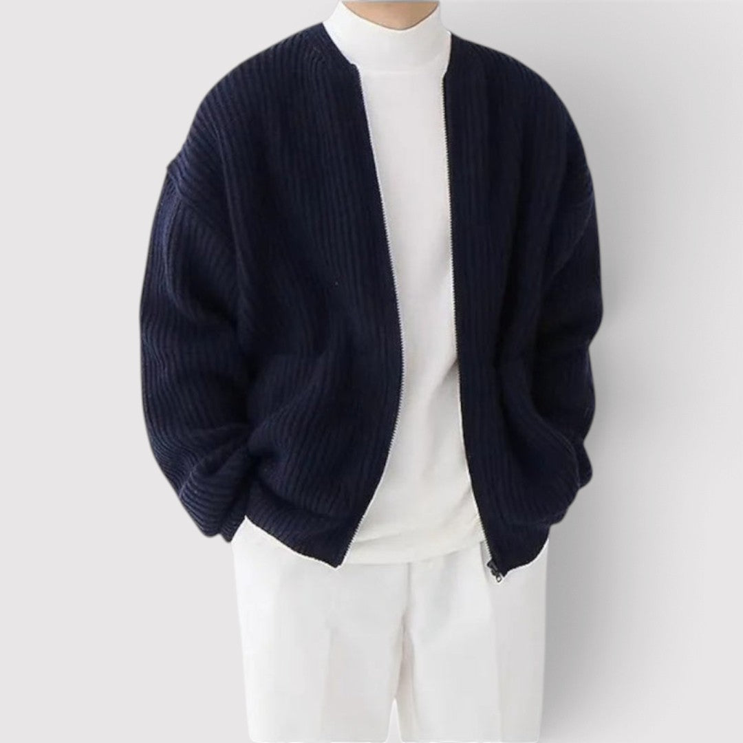 FUMIHIRO プレミアムジップニットセーター