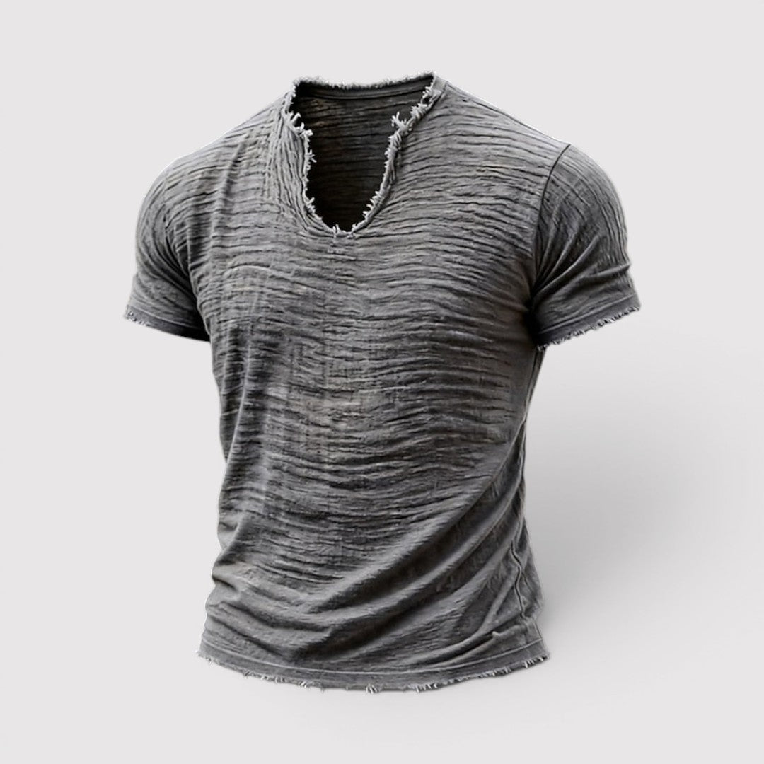 GERHARD 通気性のあるテクスチャードTシャツ