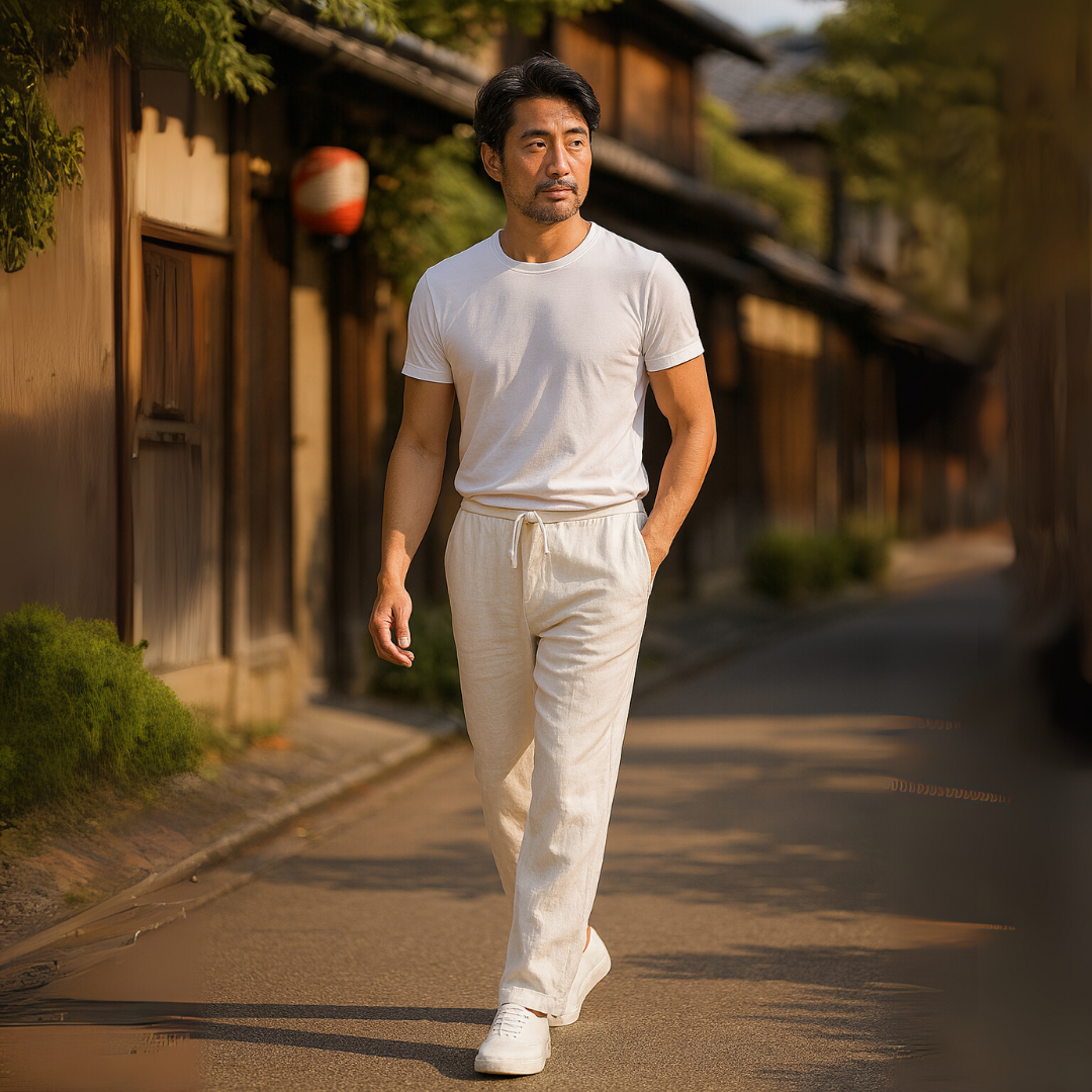 BREEZE |  通気性のあるコットンリネンパンツ