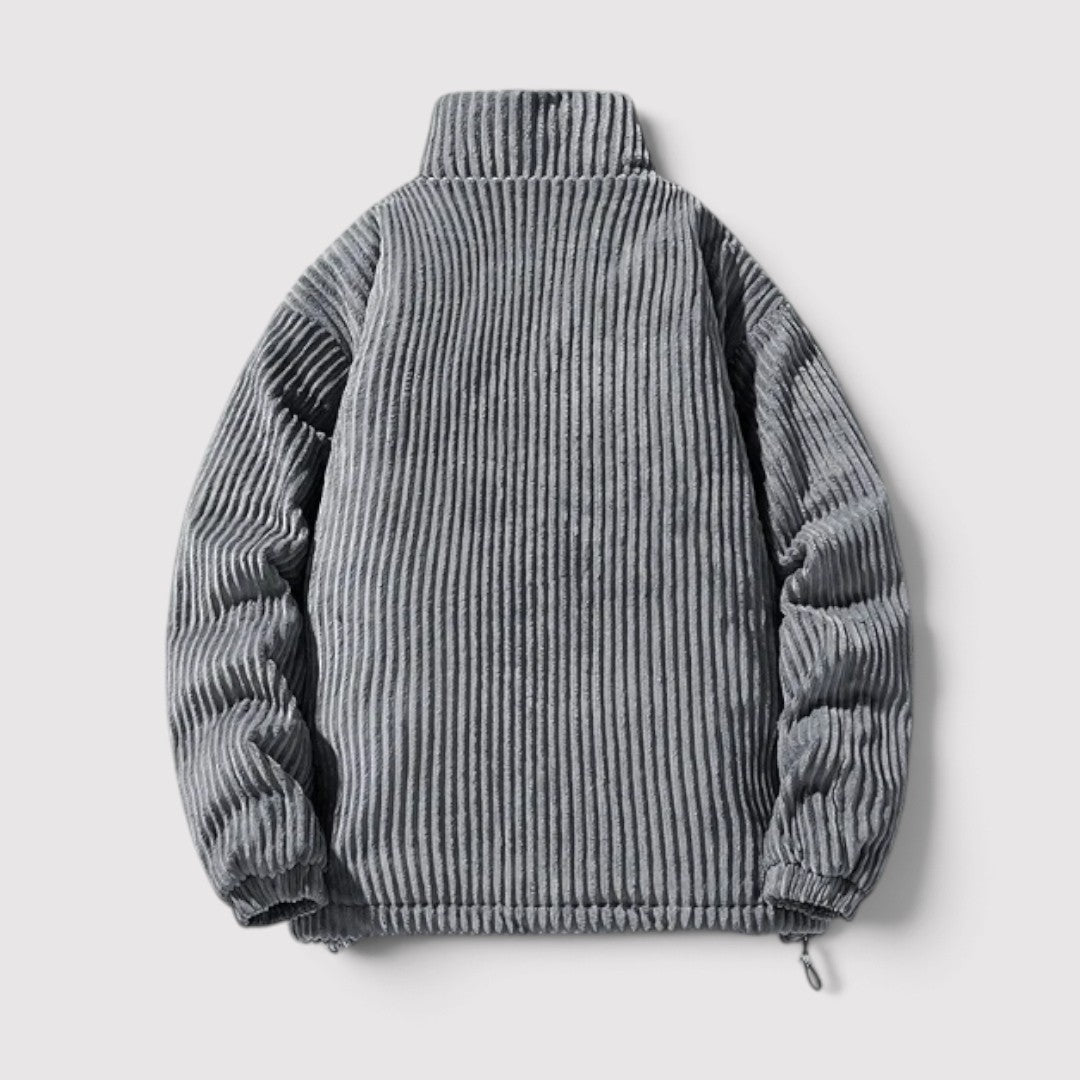 DYNAREK コーデュロイのパッド入りスタンドカラージャケット