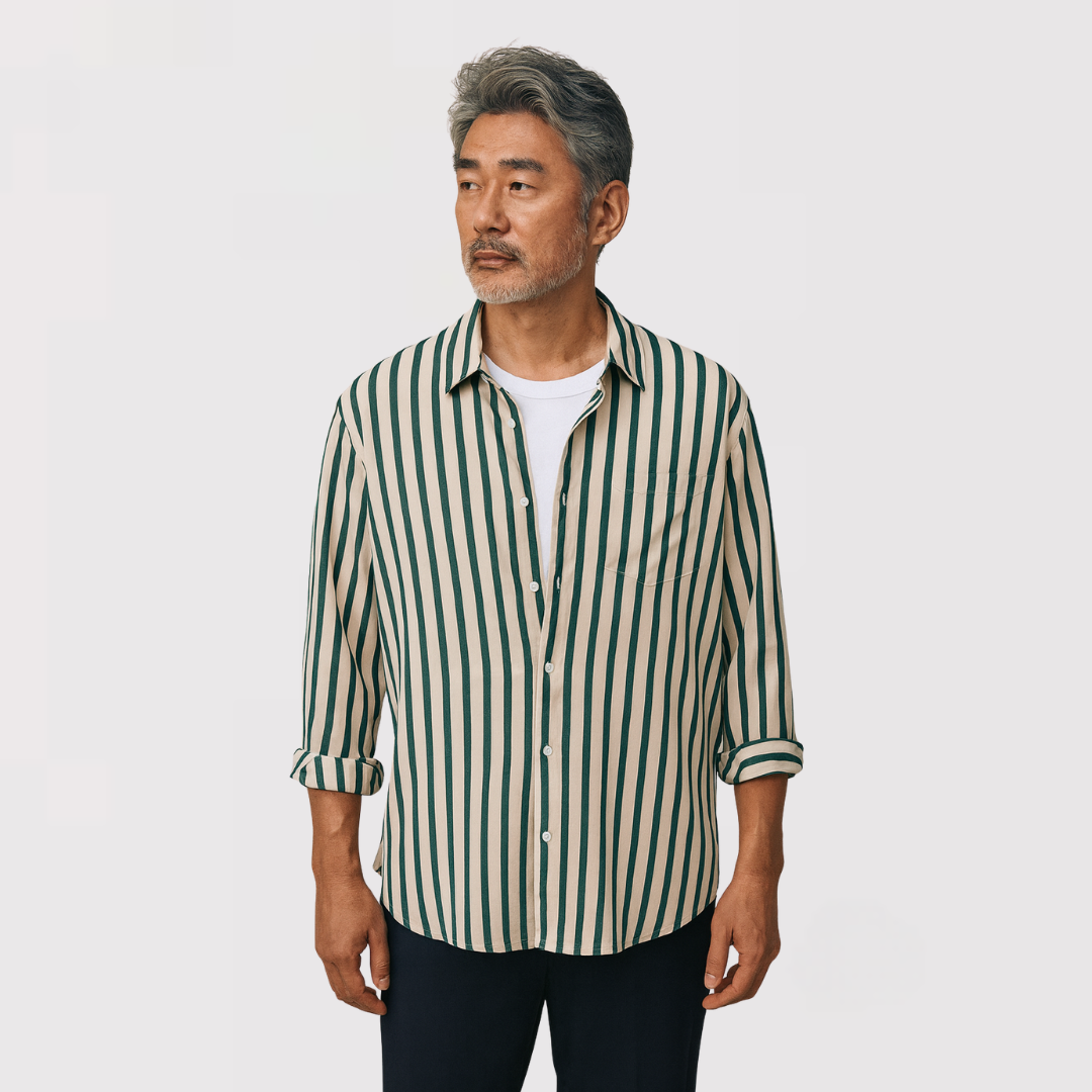 KENJAKU | ソフトストライプシャツ
