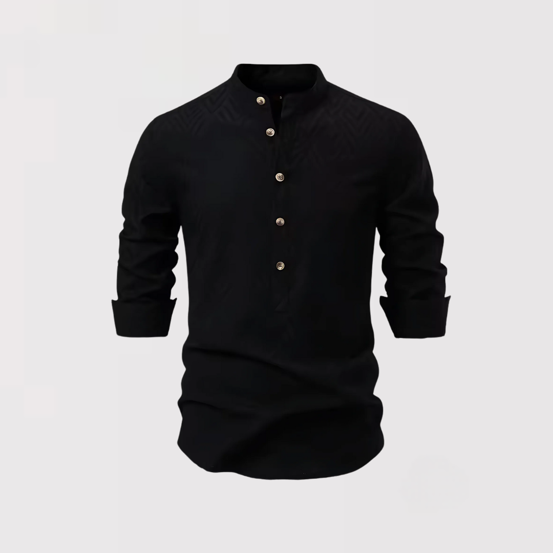 SHOGUN | クラシックハーフボタンコットンシャツ